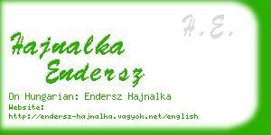 hajnalka endersz business card